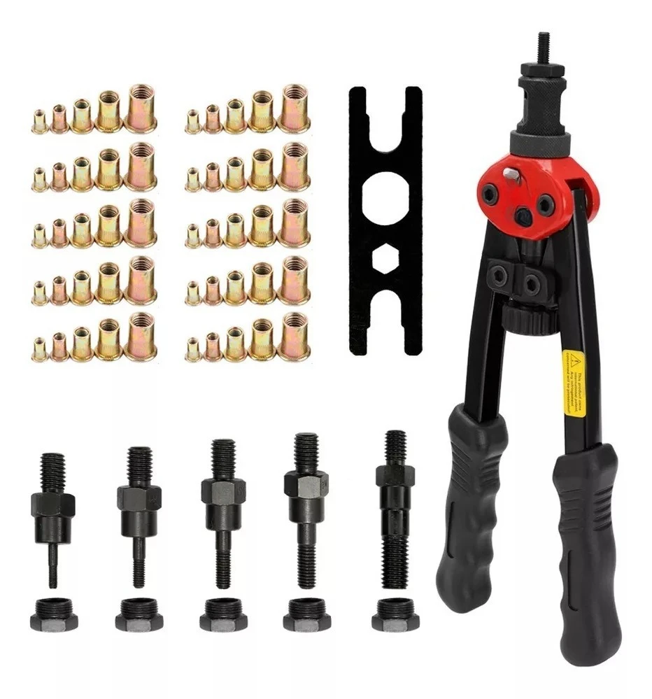 606 Double-Handle Manual Riveting Nut Gun Cap Female Rivet Gun M3-M8 Riveting Nut Tool