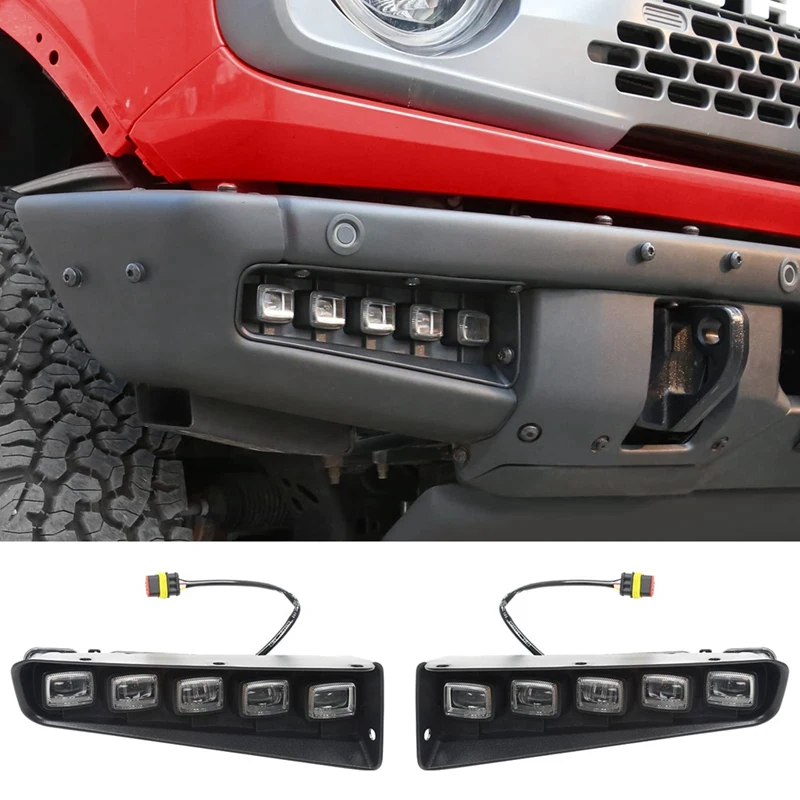 

LED Fog Lights Assembly For Ford Bronco 2021-2023 2/4-Door, Bumper Fog Lights Daytime Running Lights Parts Accessories