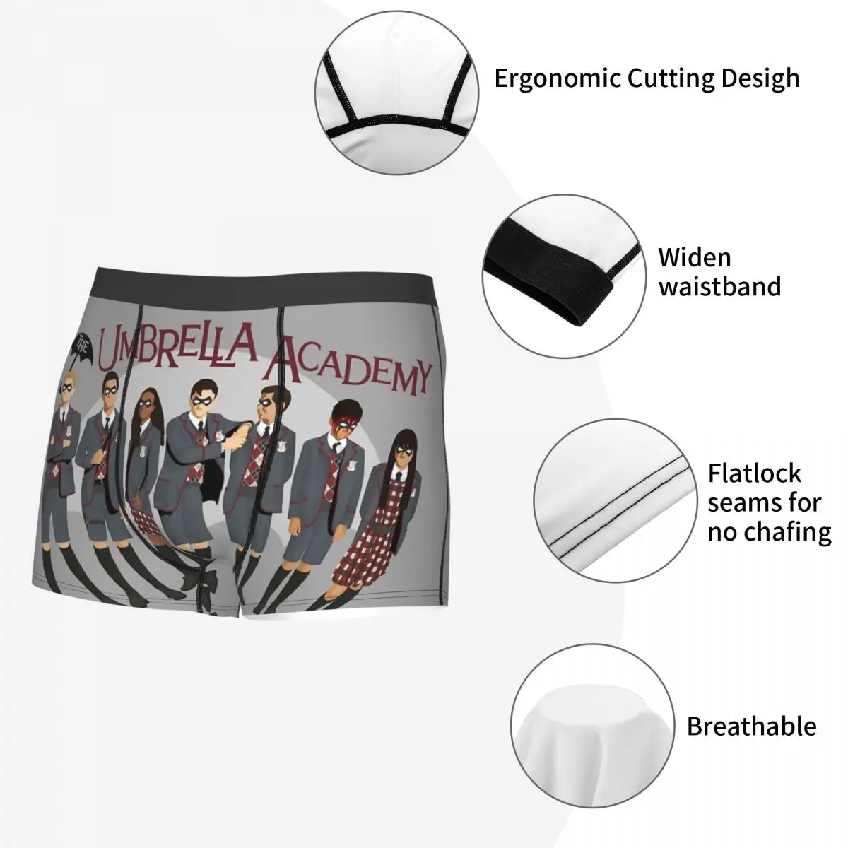 Heren Boxer Shorts Slipje De Paraplu Academy Groep Zachte Ondergoed Mannelijke Nieuwigheid S-XXL Onderbroek