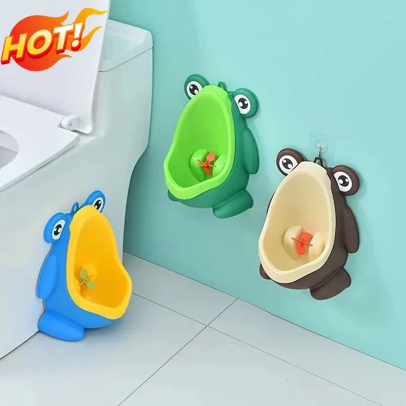 Cute Frog Potty Training Urinal Boy With Fun Aiming Target, Toilet Urinal Trainer, Children Stand Vertical Pee Infant Toddler