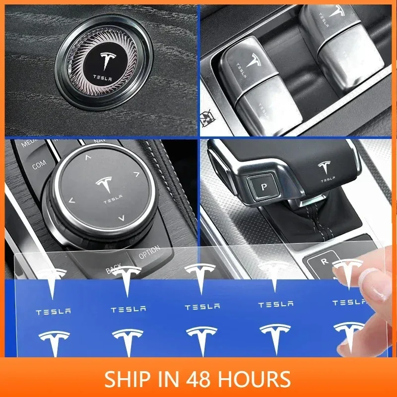 

Car Logo Multi-function Button Sticker Control Switches Panel Sticker For Tesla model 3 model X Y style MODEL S ROADSTER 2021