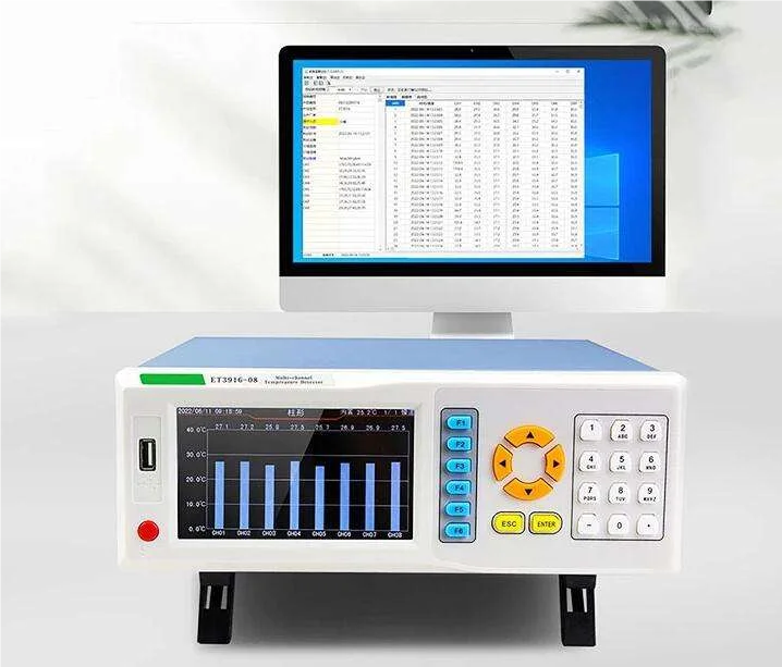 East Tester ET 3916-64 Multi-Channel Temperature Controller TFT Display IP67 Rated USB Communication High Precision 0.05%FS OEM