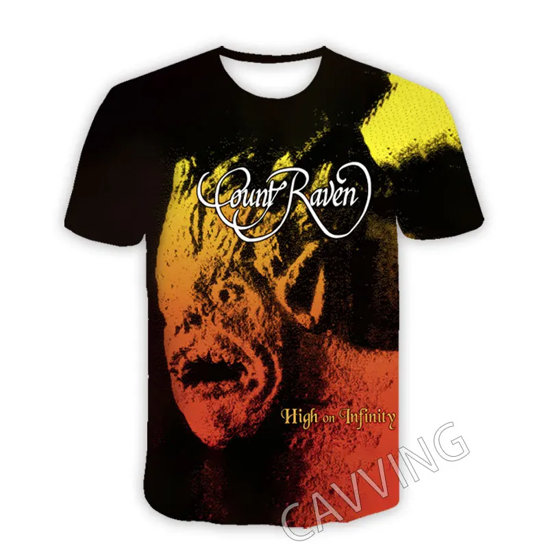 CAVVING 3D Printed  Count Raven  Band  Casual T-shirts  Hip Hop T Shirts Harajuku Styles Tops Clothing for Men/women