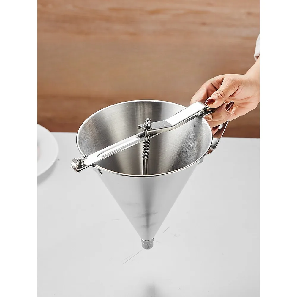 Jin Mai Xuan stainless steel syrup funnel large octopus pellet funnel rack quantifier baking bread cake funnel