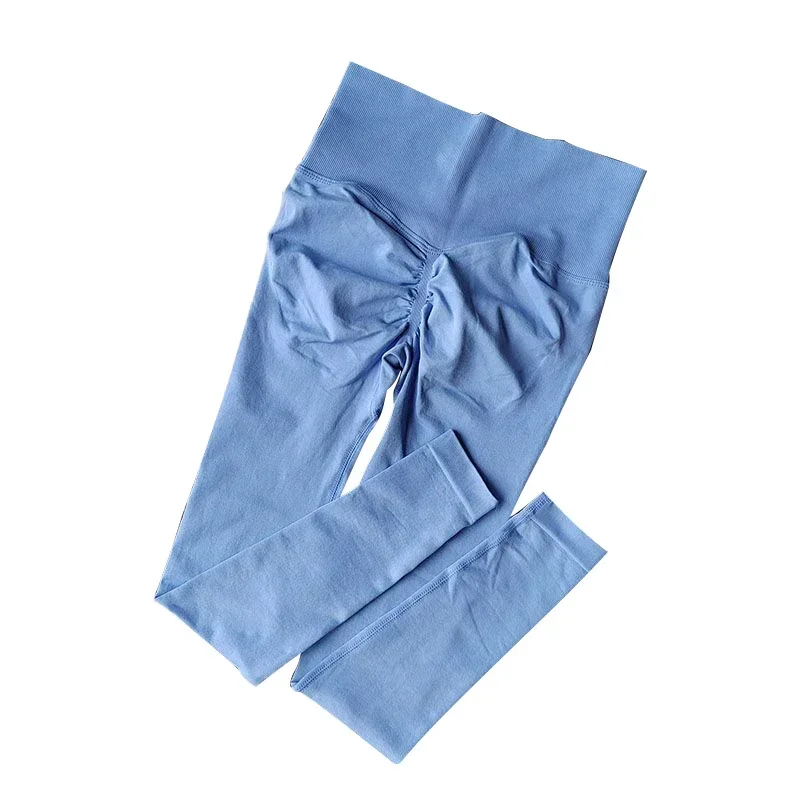 ผู้หญิงเอวสูงเรียบกีฬากางเกงโยคะกีฬาถุงน่องมุมมองโยคะและยิมวิ่งกางเกงแห้งเร็ว