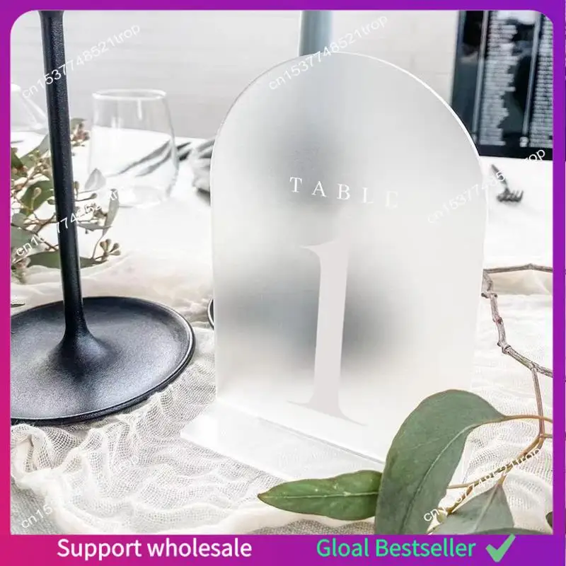 

A38M 20 упаковок акриловых номеров столов 5X7 дюймов матовая арка акриловые настольные знаки идеально подходят для украшения стола