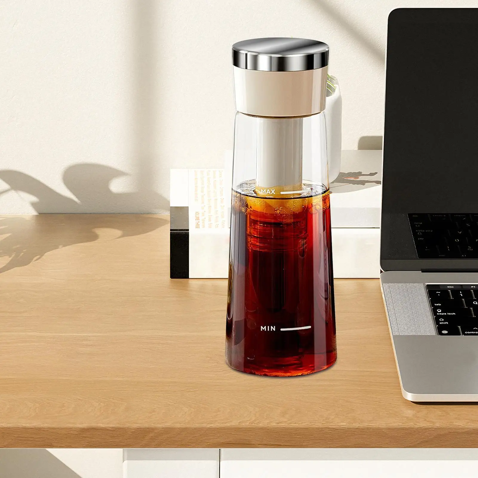 بروير القهوة الباردة حاوية المشروب البارد 750 مللي وعاء الماء المحمول إبريق القهوة المثلجة للاستخدام اليومي للأسرة نزهة التخييم الفناء الخلفي #2