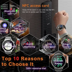 Sports Smart Bracelet Men Watch 1.85 AMOLED Screen GPS Compass Altimeter Waterproof Bluetooth Call SmartWatch Man