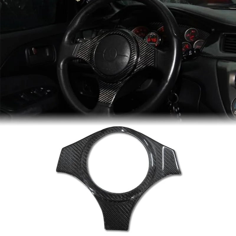 

CARBON FIBER STEERING WHEEL COVER FOR EVO 7-9 CT9A