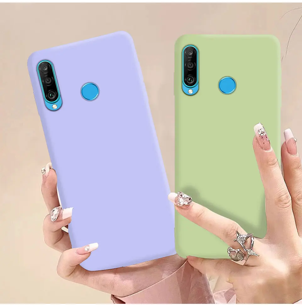 Neue Flüssigsilikon-Handyhülle für Huawei P30 Lite, weiches flüssiges Silikon, Silikon, schützt die Original-Rückseite – Detail 12