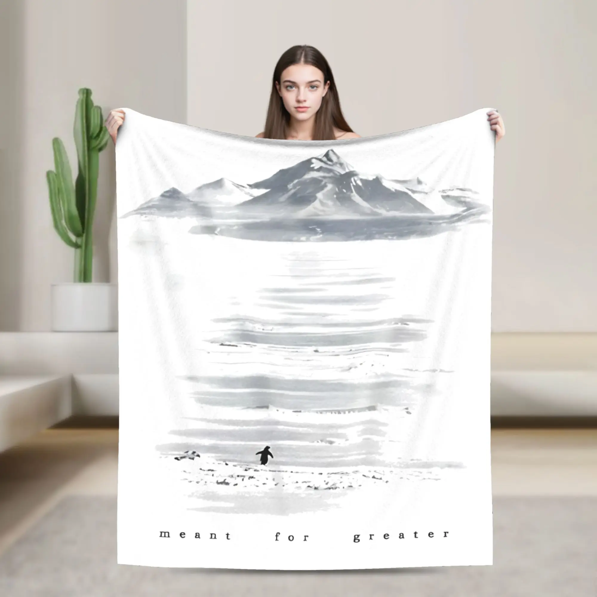 

Nihilist Penguin Mountain But Why Blanket Flannel Throw Blankets Summer Air Conditioning Portable Lightweight Bedspread