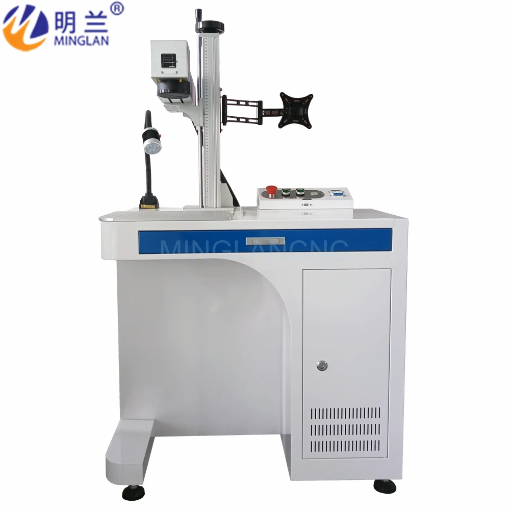 MINGLAN 20W 30W 50W 60W Fiber Laser Marking Machine With Rotary MLF-20W