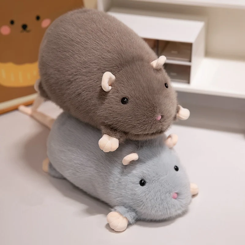

50/95cm New Big Soft Plush Simulation Mouse Plushie Doll Stuffed Rat Plush Animal Toy Mascot Peluche Fancy Rat Pillow For Pet