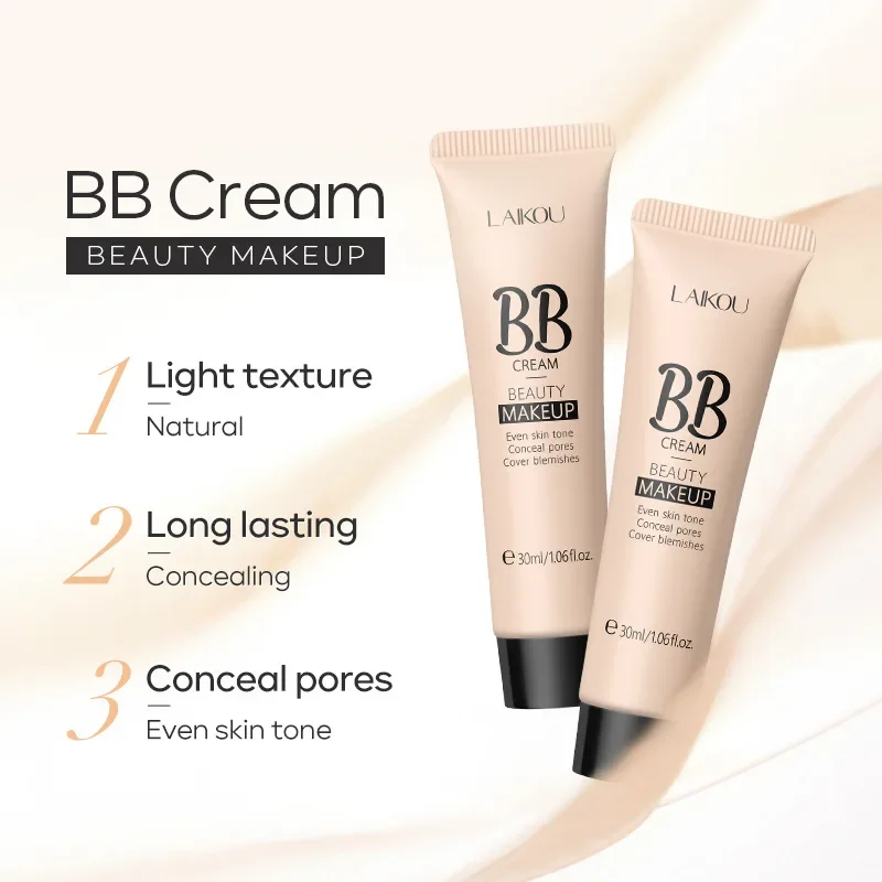 Correttore BB Cream da 30 ml opzionale a 9 colori Primer correttore viso naturale Copertura completa del fondotinta liquido ad alta definizione