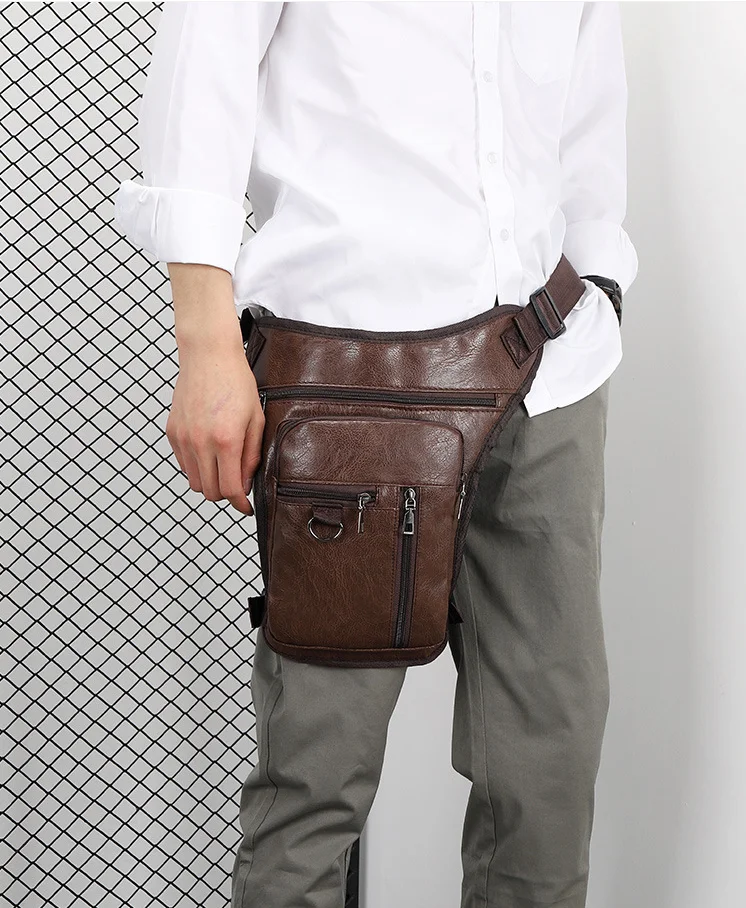Pu Leather Drop Leg Bag Thigh Hip Bum Belt Leg Waist Bags Travel Tour Riding Motorcycle Fanny Pack Men Women Leisure Chest bags