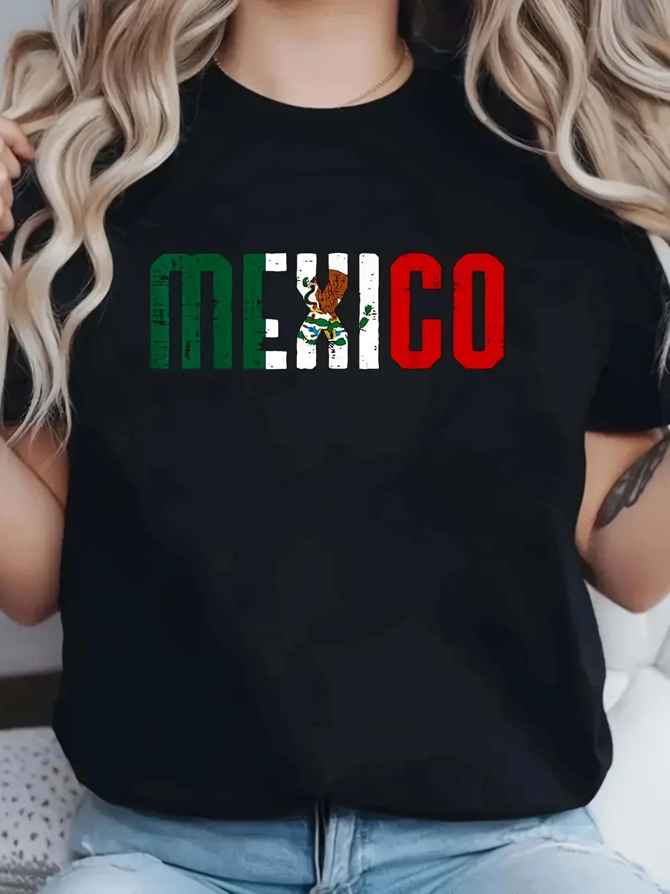 تي شيرت بنمط عتيق من Mexican Pride - بلوزة كاجوال بأكمام قصيرة للجنسين، تصميم كلاسيكي برقبة دائرية من القطن بنسبة 100% #1