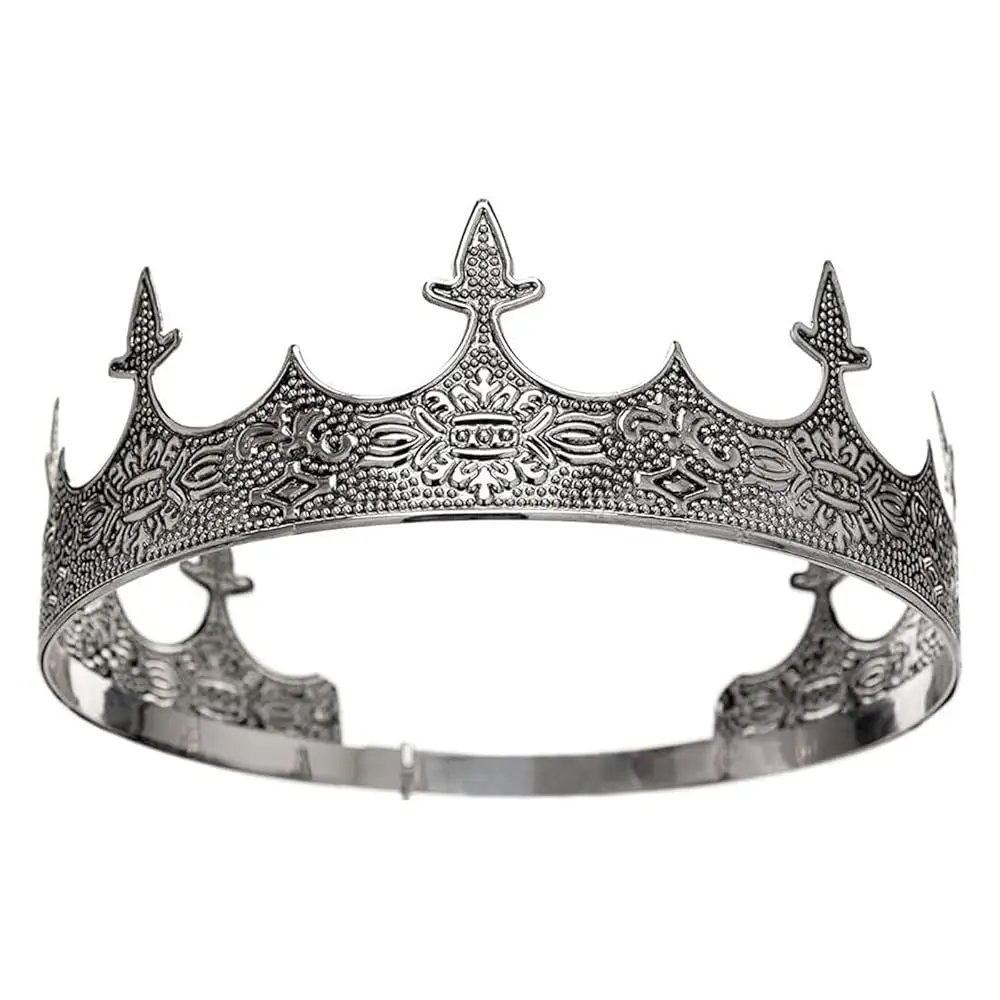 

Металлические королевские короны-ободки для мужчин, золотые короны и тиары для тематических вечеринок, аксессуары для костюмов на день рождения