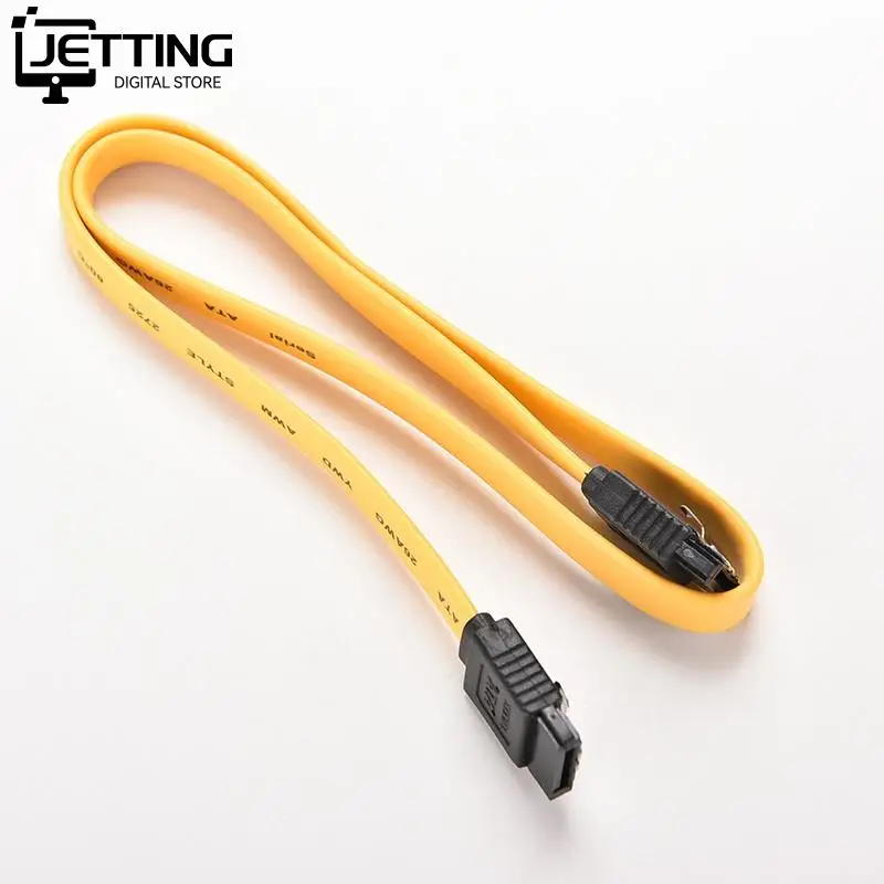 39cm Serial ATA SATA 3 RAID Data HDD Hard Drive Disk Signal Cables Yellow Red Straight High Speed SATA Data Cable 1PC