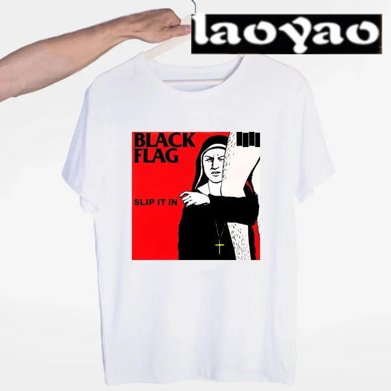 Футболка с черным флагом в стиле панк-рок, с принтом Генри Роллинса, футболки с графическим принтом, летние модные повседневные хлопковые унисекс футболки с юмором