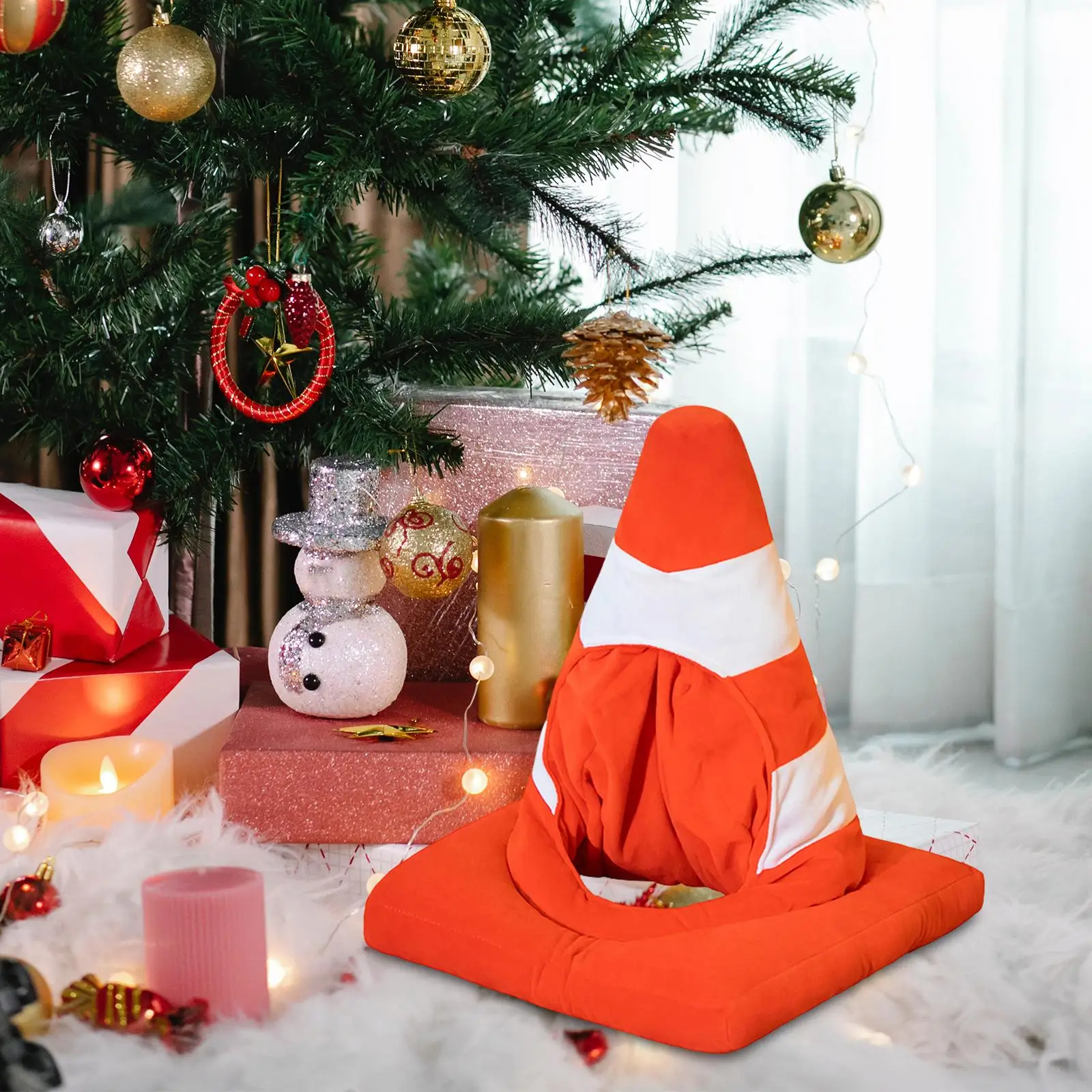 

Шляпа дорожного конуса Хэллоуин Шляпа в форме конуса для шоу тематической вечеринки-маскарада