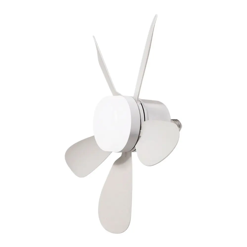 Modern LED Ceiling Fan Light E27 Base Quiet Kitchen Bedroom Fan Lamp Silent Air Cooler Ventilation Lighting Fixture