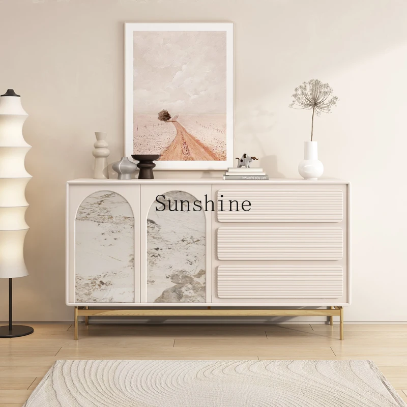 

French light luxury high sense living room decorative art storage/villa dining side cabinet