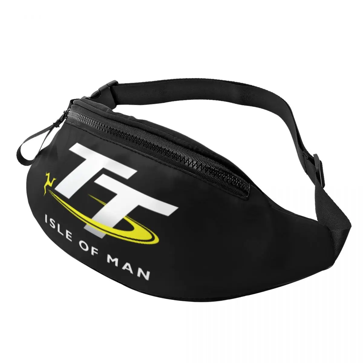 Casual Isle Of Man TT Races Fanny Pack Men Women Motorcycle Sport Crossbody Waist Bag for Running Phone Money Pouch