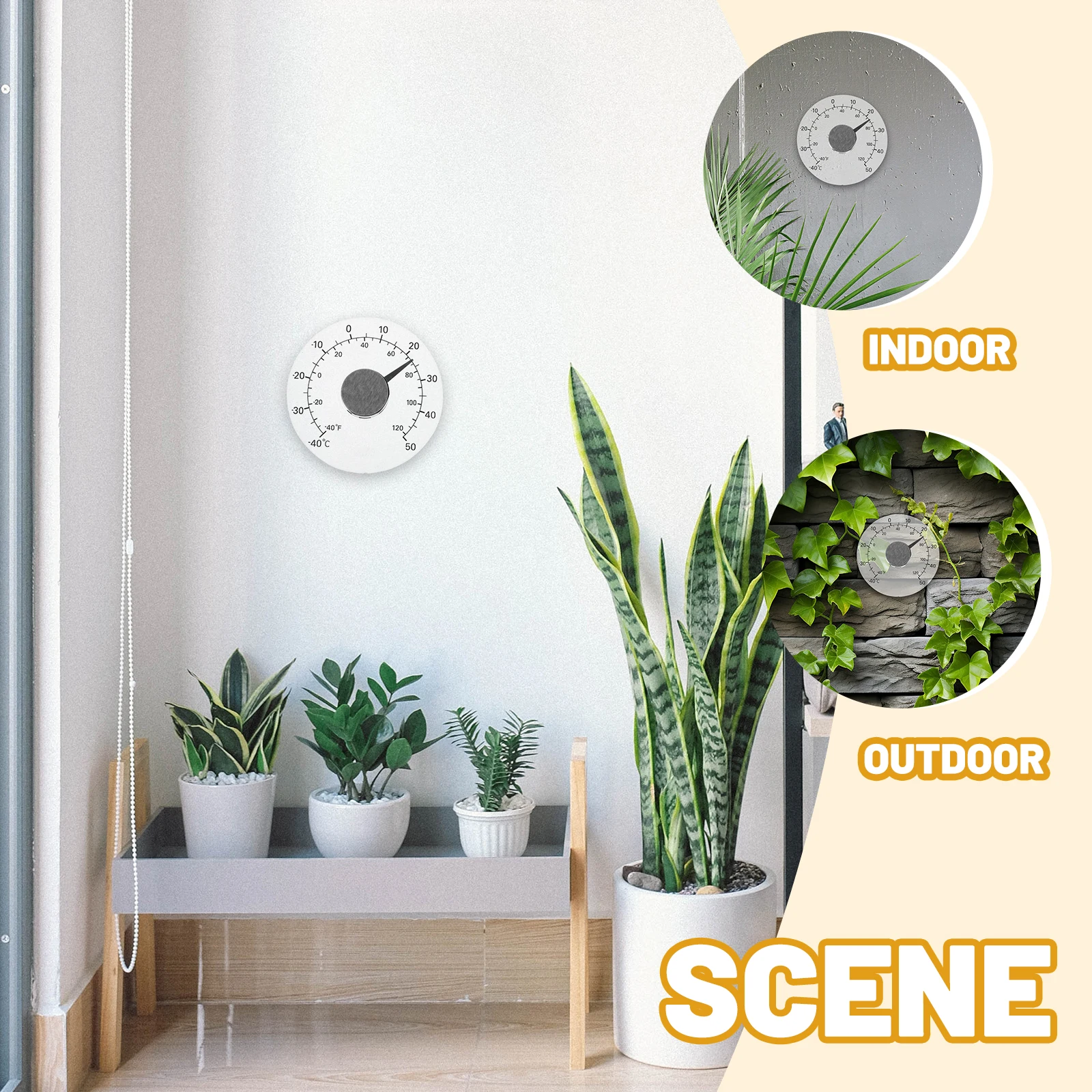 

Waterproof Thermometer For Home Indoor Outdoor Room Window Temperature Gauge Accurate Measuring Tool For Garden Nursery Kitchen