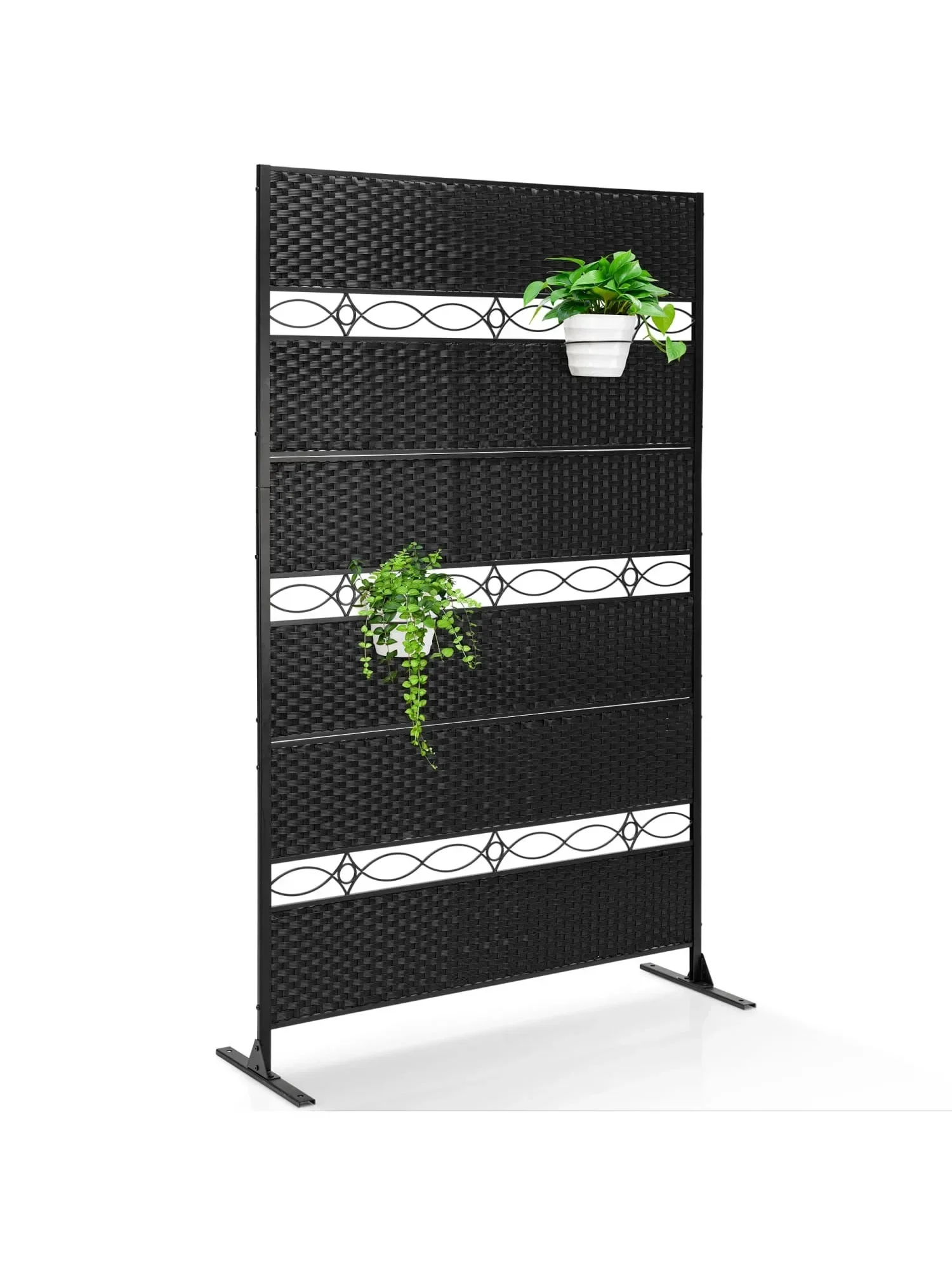 

SA Patio Privacy Fence Screen, Outdoor Rattan Decorative Privacy Screen and Panels Freestanding for Patio Divider