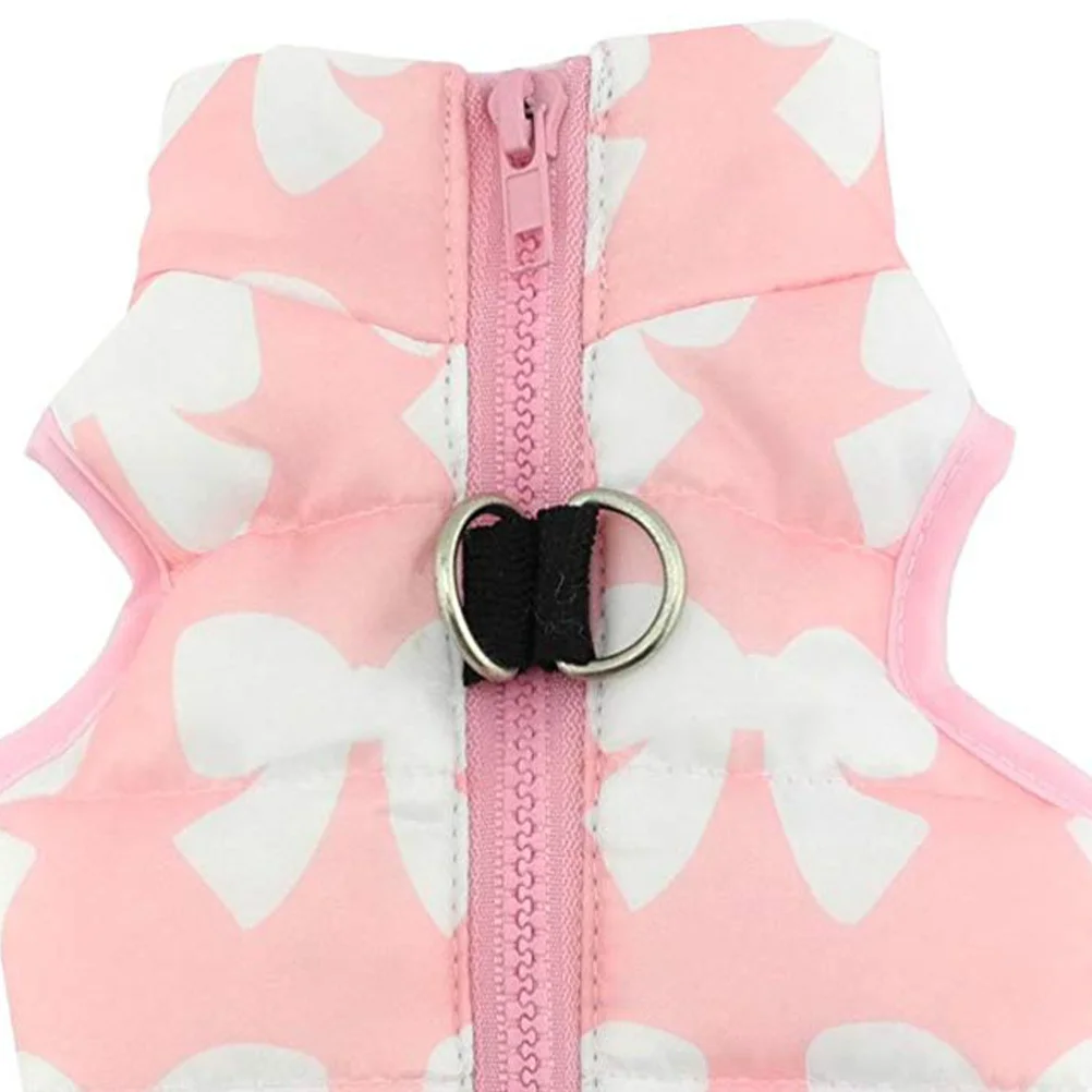 

Pet Dog Warm Waterproof Vest Winter Cotton Coat Pink Size M Protective Dog Apparel Outdoor Winter Vest Warm Pet Coat