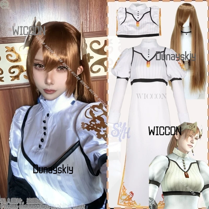 Juego de Anime DMC4 Cosplay Demon Cos Cry Kyrie disfraz hermana larga uniforme blanco elegancia pelucas Lolita Halloween fiesta de Navidad Cos