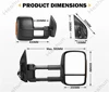 Par de espejos eléctricos extensibles para Nissan PATHFINDER, 2004-2013, NAVARA D40/2004, 2015 5