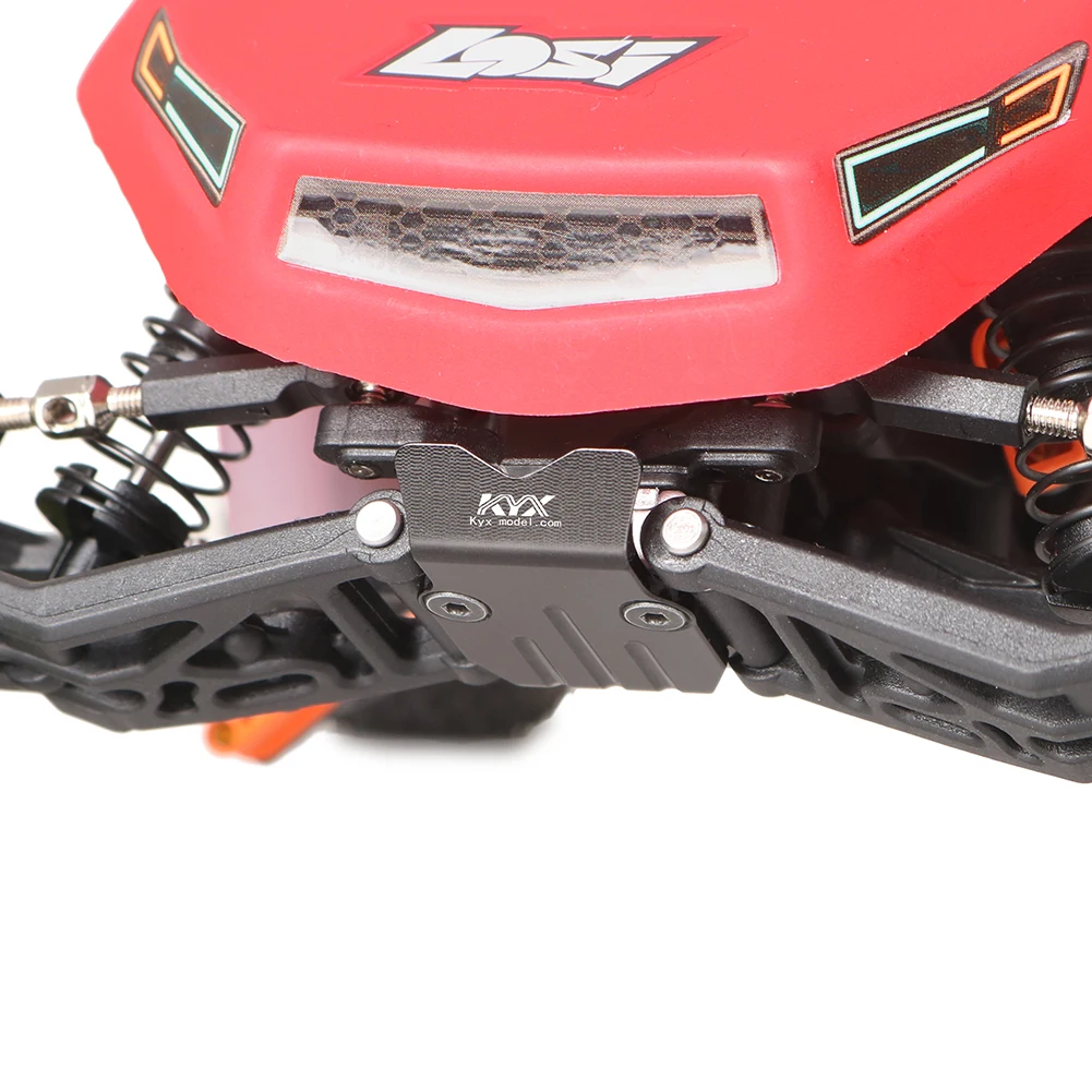 KYX Racing Aluminum Front Bumper Upgrades Parts Accessories for 1/16 1/18 RC Truck Car LOSI Mini-B Buggy Mini-T 2.0