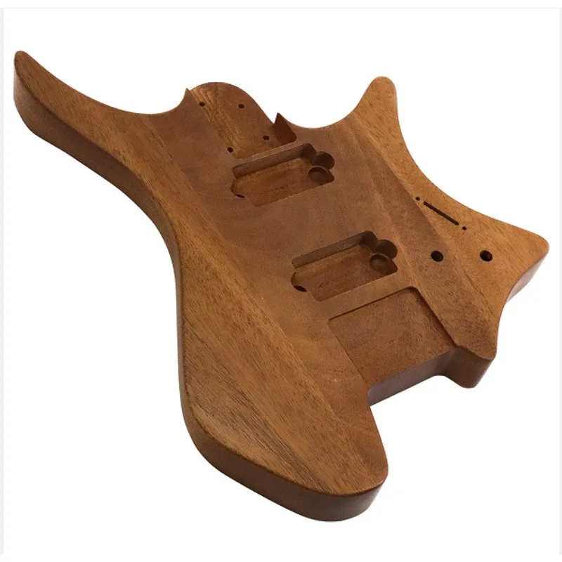 Mahogany Headless Electric Guitar Body, Nitro Satin Finish, for 6 String 25 Fret Headless Electric Guitar Neck Replacement Parts