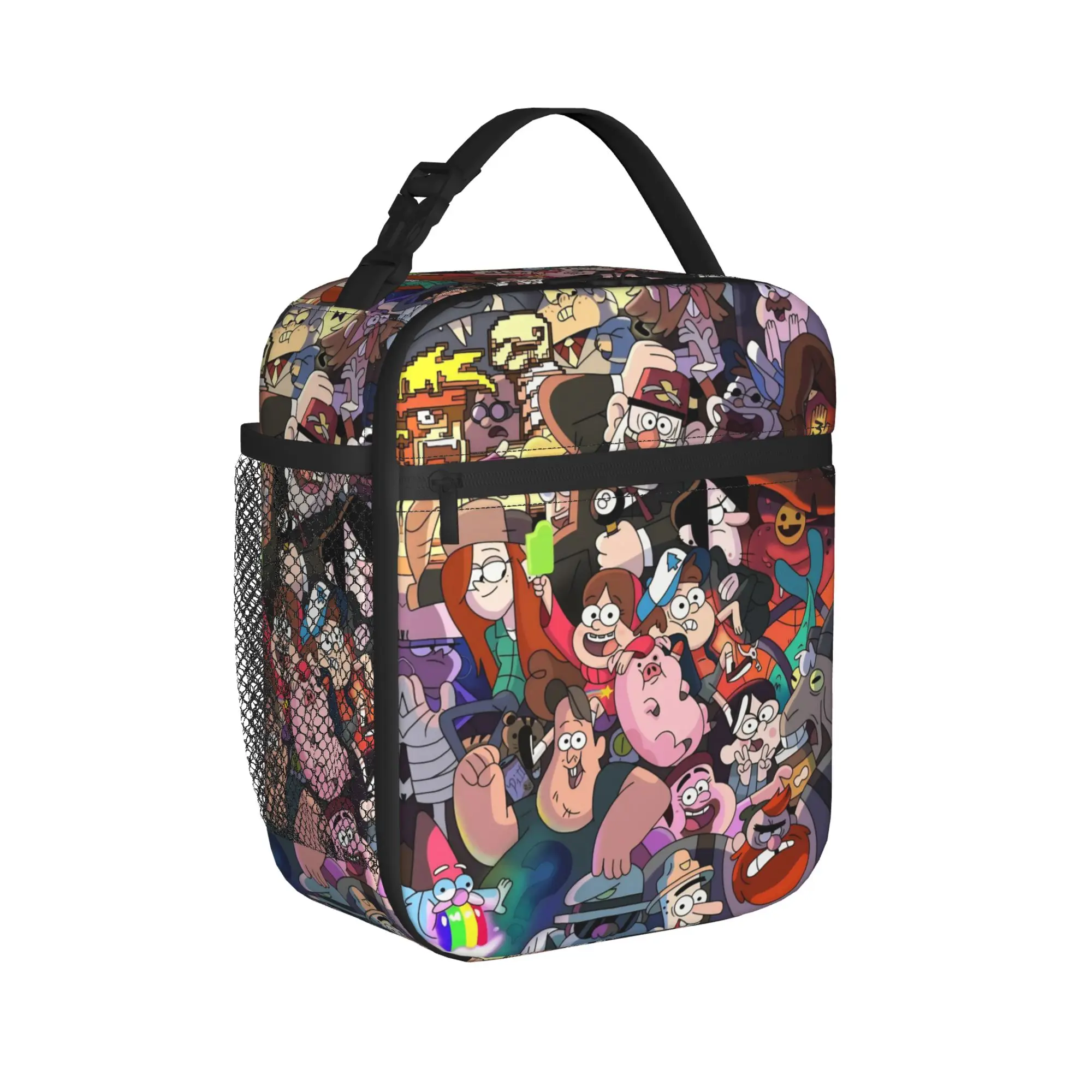 G-Gravity Falls Insulated Lunch Bag for Men Women  Food Container Reusable Thermal Cooler Lunch Boxes For Picnic
