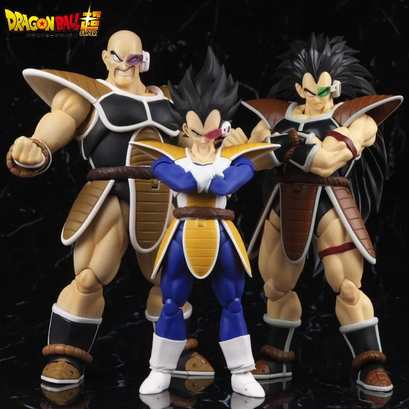 Dragon Ball Z  Anime Action Figure Bandai Shf Original Raditz Super Saiyan Toys Collection Pvc Model Toys Figurine Gift Doll