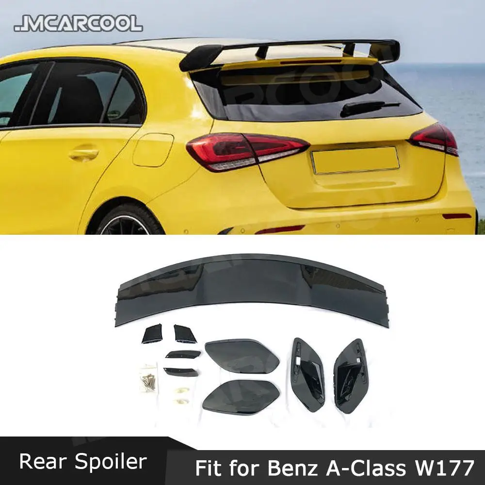 

JMCARCOOL ABS глянцевый черный задний спойлер на крышу, крылья для Mercedes Benz A Class W177 A220 A250 A35, спойлер хэтчбека 2019 2020