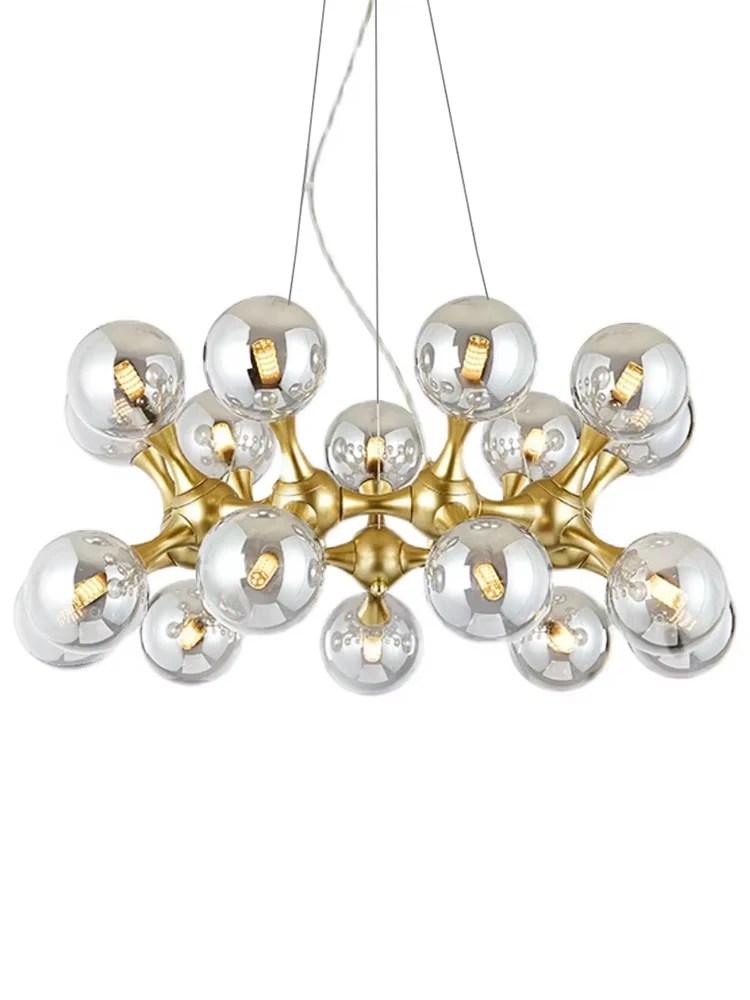 European New Design Glass Balls Ceiling Chandeliers LED Hanging Lamp Living Room Decor Cottage Lighting Fixture Home Lustre
