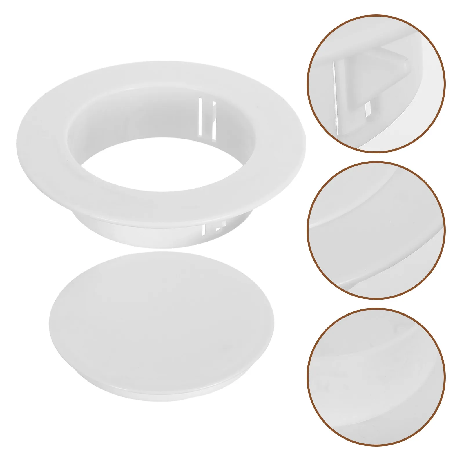 3pcs AC Wall Hole Cover Cap – 92-110mm Plastic Round Vent Plug for Air Conditioner Decorative Protection