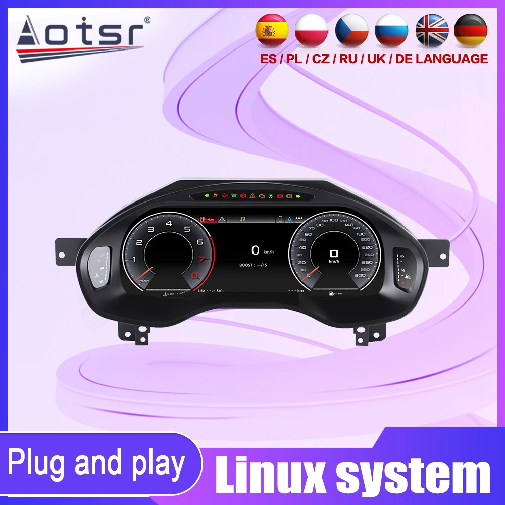 

Многофункциональная цифровая приборная панель LCD (виртуальная кабина) для Audi A6 S6 A7 S7 (C7) 2012-2018, высокое разрешение, Plug & Play