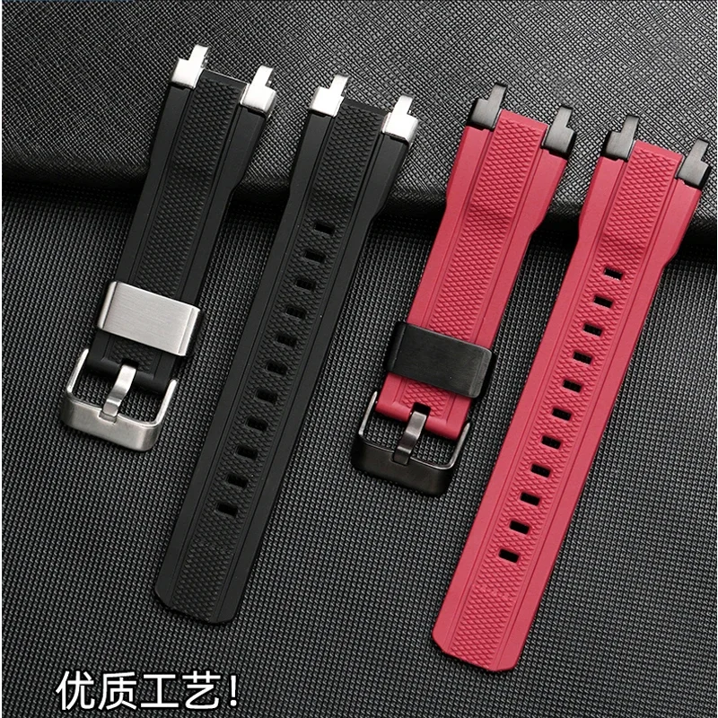 Men‘s Watch Accessories Band Replacement For Casio G-Shock MTG-B1000 G1000 Rubber Silicone Pin Buckle Bracelet