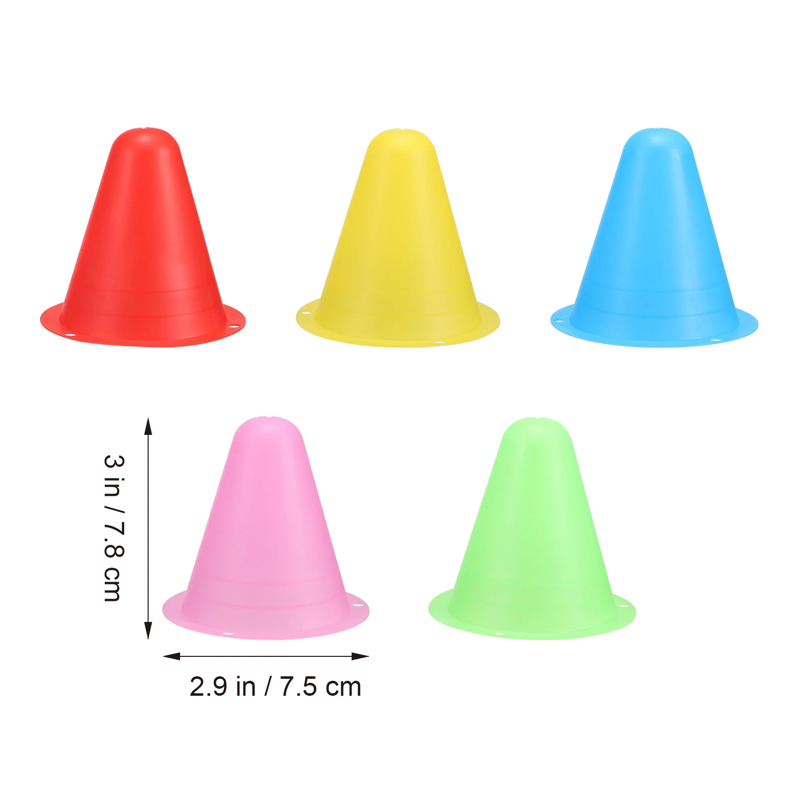 50 Pcs Practice Obstacle Course Small Cones For Sports Basketball Drills Soccer Kids Training Roller Skates