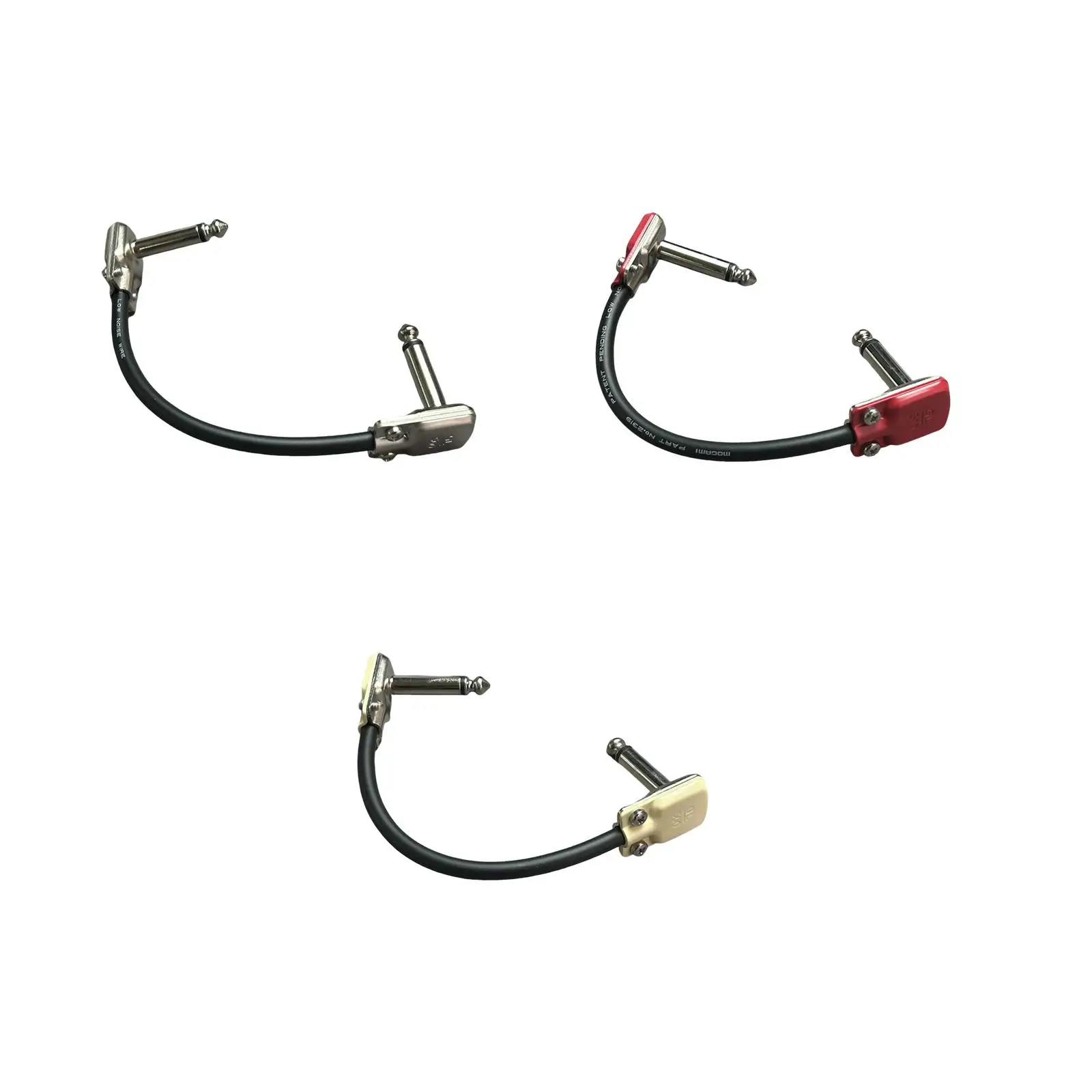 

Guitar Patch Cable for Guitar Pedal Board Versatile Usage Plating Compact Noise Reduction Right Angle Guitar Patch Cable