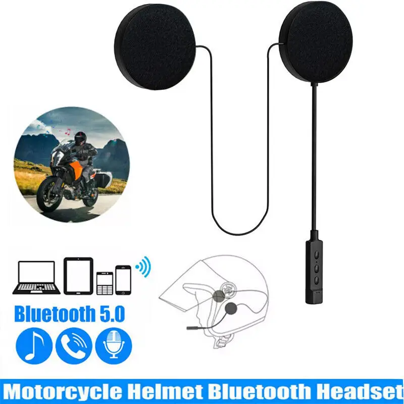 Bluetooth 5.0 Motorcycle Helmet Headsets Wireless Moto Stereo Interphone Handsfree Reduction Microphone Non in ear Headphones