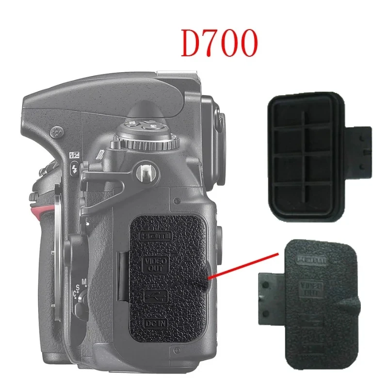 For Nikon D700 USB Leather Trim Rubber Power Interface Port Cover