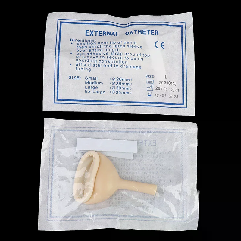 Disposable Sterile Latex Male External Catheter Urinal Collection Sleeve  Supplies 20-30mm Size