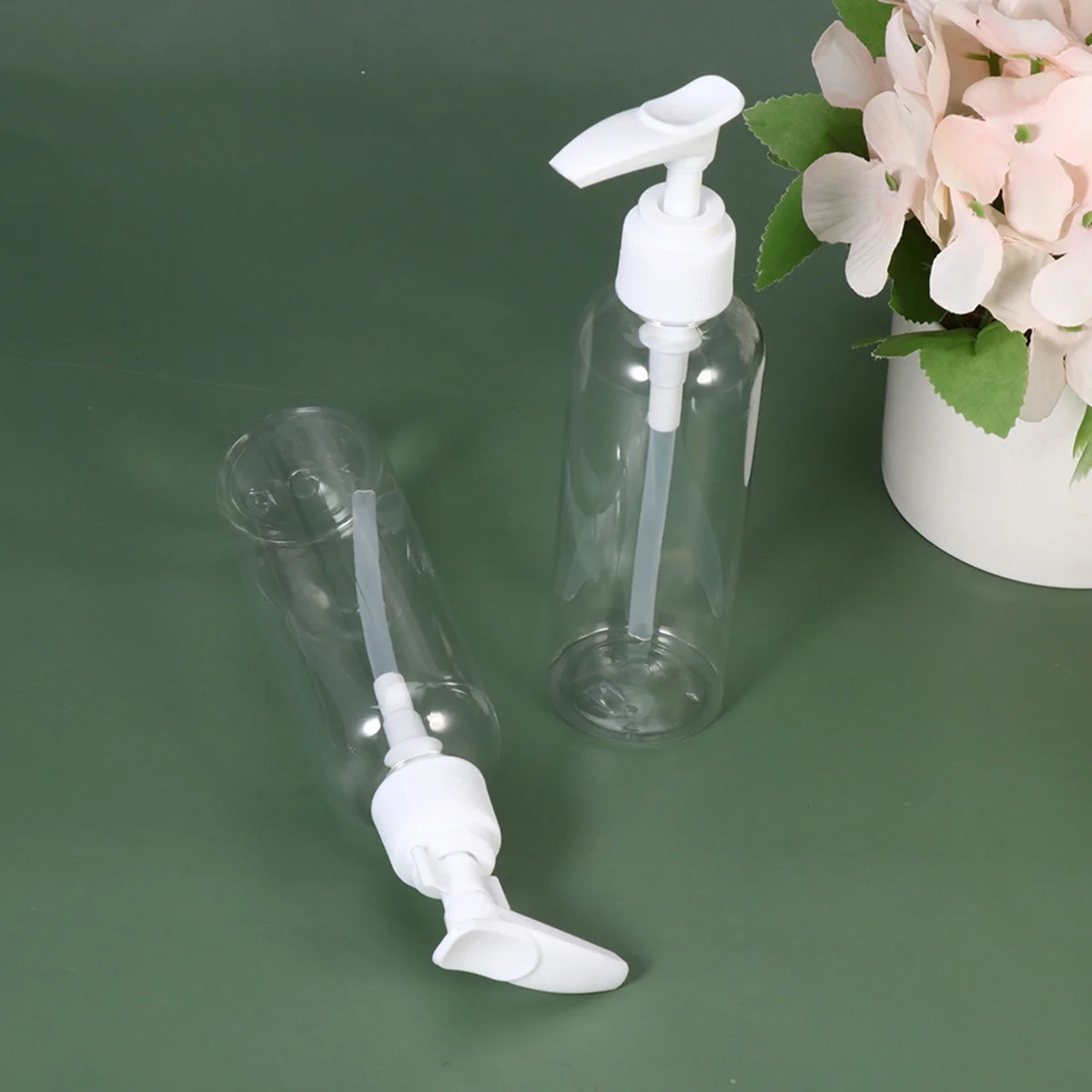 

10Pcs Emulsion Bottle Pump Set Compact Transparent Leakproof Liquid Dispenser for Shampoo Lotion Cream Travel Camping