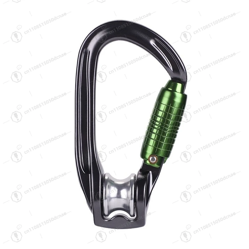 Pulley Carabiner Auto Lock Double Gate for Zipline Climbing Safety Outdoor Rescue Equipment