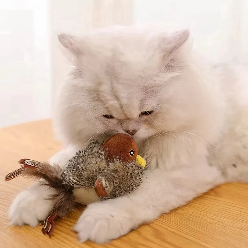 

Interactive Flapping Bird Cat Toy - Simulated Chirping Bird, Engaging Toy For Cats,Durable And Fun