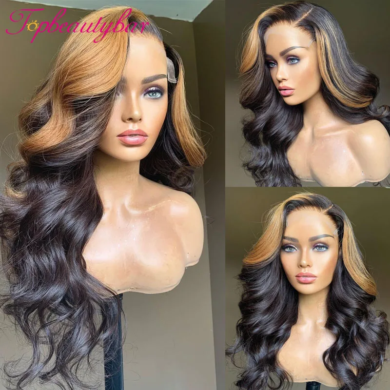 

Highlight Blond Color 13X4 Lace Front Human Hair Wigs Wavy Lace Front Wigs Brazilian Remy 180% Lace Wigs For Women